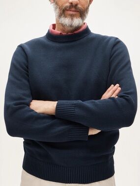 NWT J. Crew Men's Heritage Cotton Crewneck Sweater Coastal Fisherman